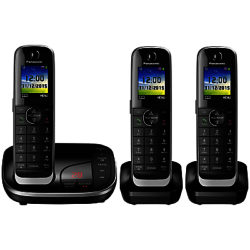 Panasonic KX-TGJ323EB Digital Cordless Phone with Nuisance Call Control and Answering Machine, Trio DECT